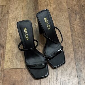 Miss Lola Sleek Black Heels